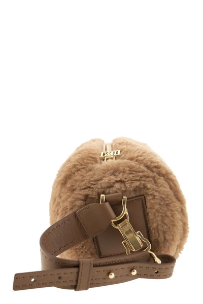 Shop Max Mara Teddyroll - Teddy Fabric Bag In Camel