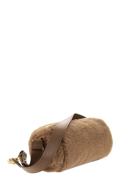 Shop Max Mara Teddyroll - Teddy Fabric Bag In Camel
