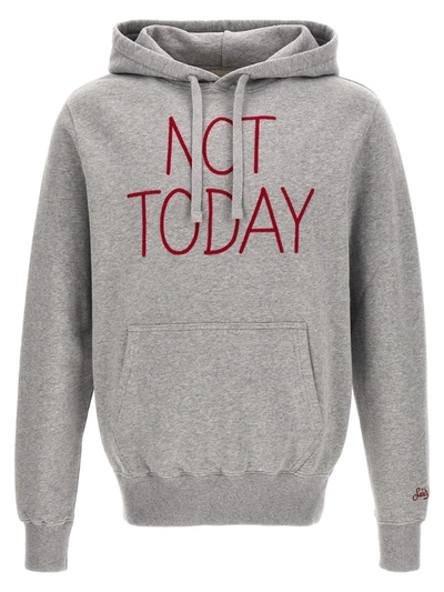Shop Mc2 Saint Barth 'not Today' Hoodie In Gray