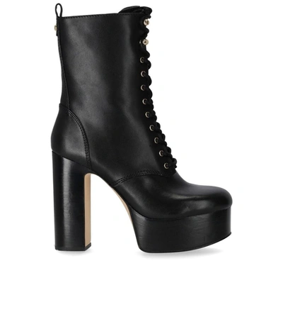 Shop Michael Kors Natasha Black Heeled Combat Boot