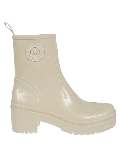 Shop Michael Kors Karis Rain Boots In Beige
