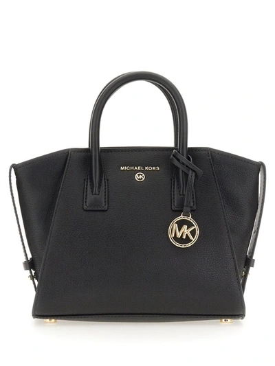 Shop Michael Michael Kors Avril Small Handbag In Black