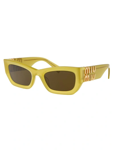 Shop Miu Miu Sunglasses In 17l01t Ananas Opal