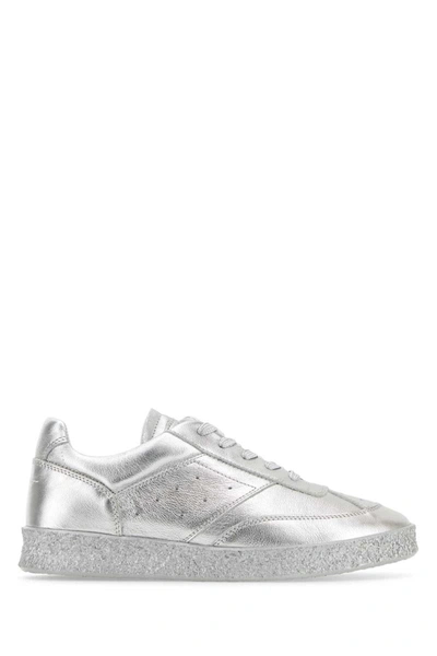 Shop Mm6 Maison Margiela Sneakers In Silver