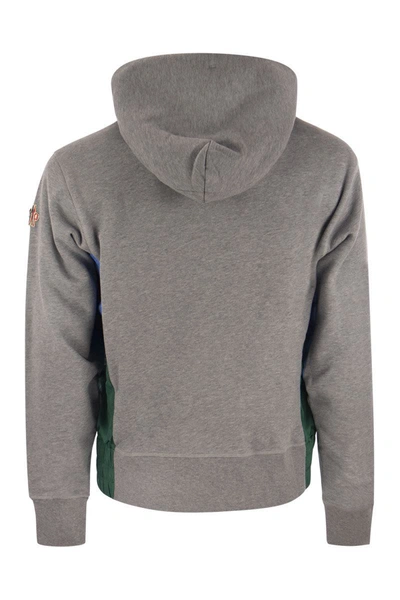 Shop Moncler Grenoble Logo-printed Hoodie In Grey