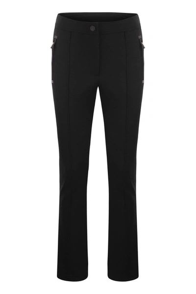 Shop Moncler Grenoble Twill Trousers In Black