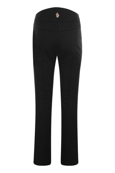 Shop Moncler Grenoble Twill Trousers In Black