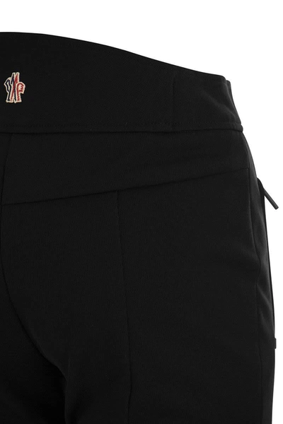 Shop Moncler Grenoble Twill Trousers In Black