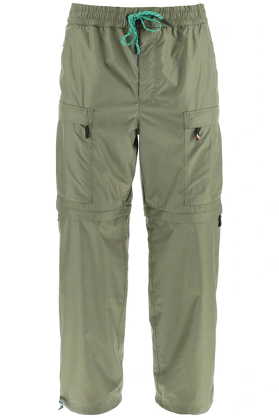 Shop Moncler Grenoble Zip-off Convertible Ripstop Pants In Brown
