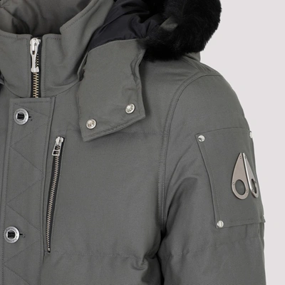 Shop Moose Knuckles 3q Fur Jacket Wintercoat In Green
