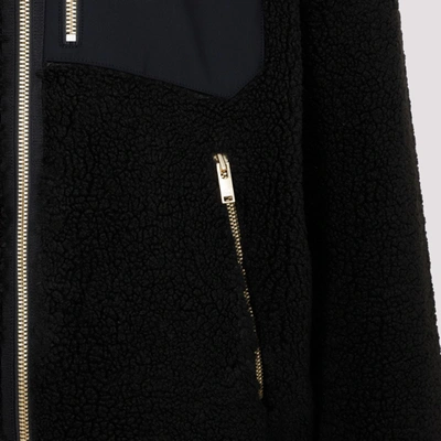 Shop Moose Knuckles Saglek Zip Up Gold Sweatshirt In Black
