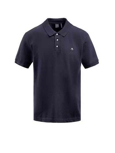 Shop Moose Knuckles Polo Shirt In Blue