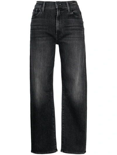 Shop Mother The Ditcher Zip Ankle Jeans In Gray