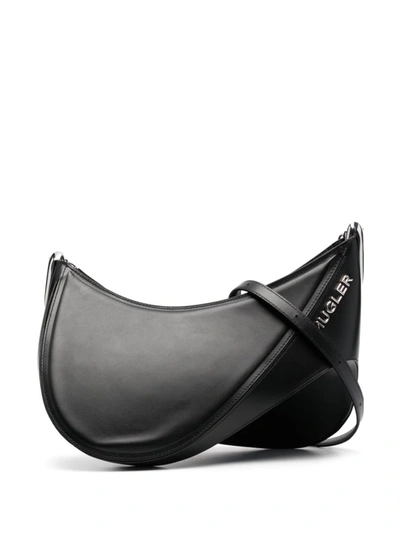 Shop Mugler Spiral Curve 01 Shoulder Bag In Black