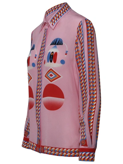 Shop Kutnia Multi Silk Shirt In Pink