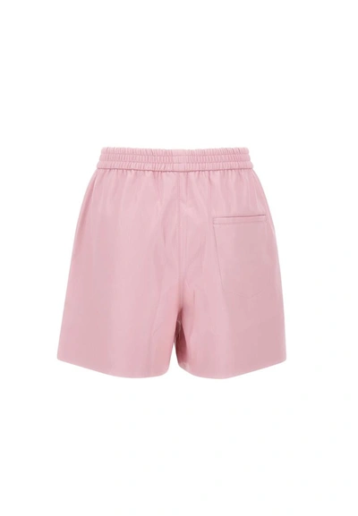Shop Nanushka "brenna" Vegan Leather Shorts In Pink