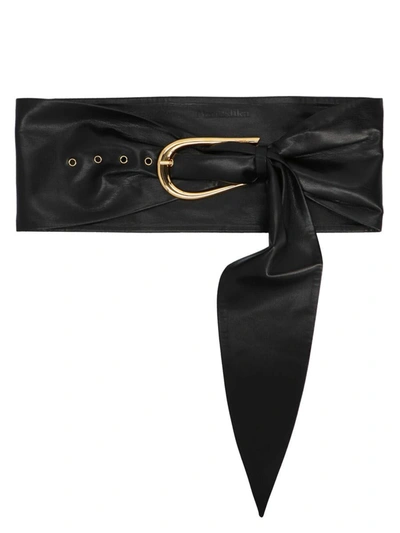 Shop Nanushka 'dae' Belt In Black