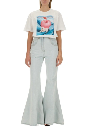 Shop Nina Ricci Innocent Apple T-shirt In White