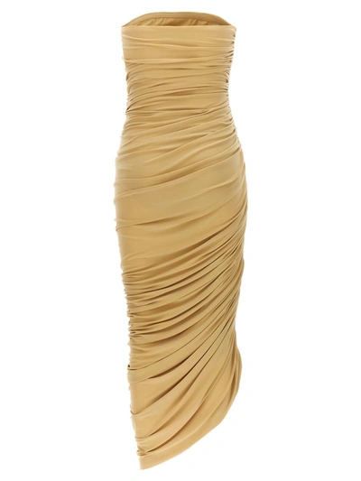 Shop Norma Kamali 'diana Gown' Dress In Beige