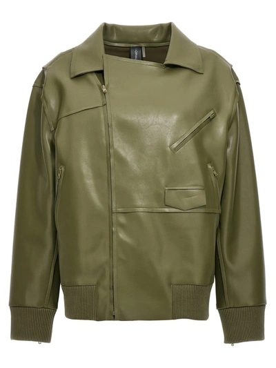 Shop Norma Kamali 'moto' Jacket In Green