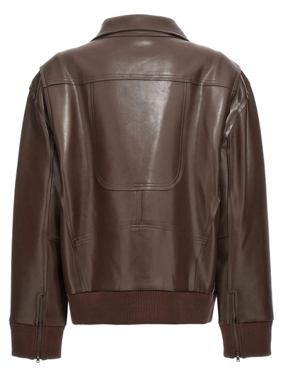 Shop Norma Kamali 'moto' Jacket In Brown