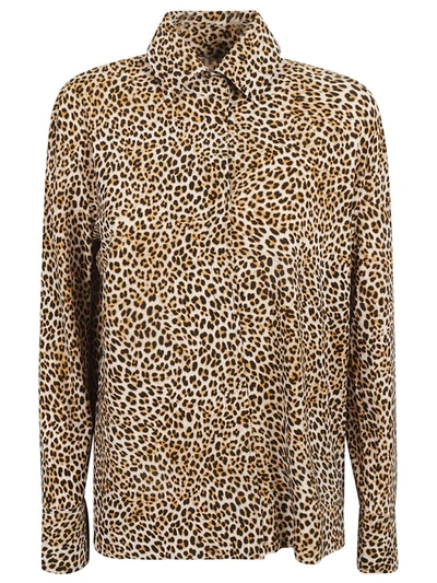 Shop Norma Kamali Shirts In Bb Leopard