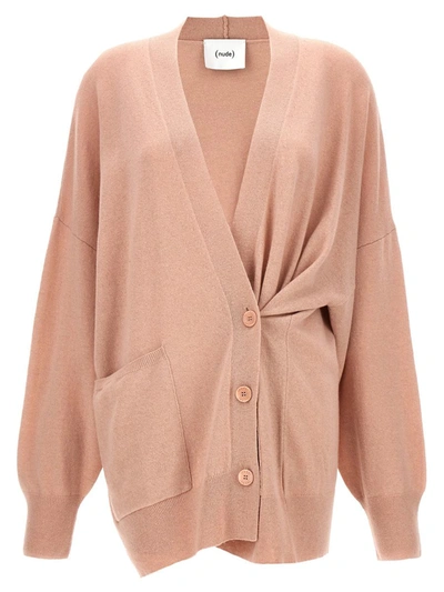 Shop Nude Oversize Cardigan In Pink