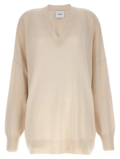 Nude White Oversize Sweater In White