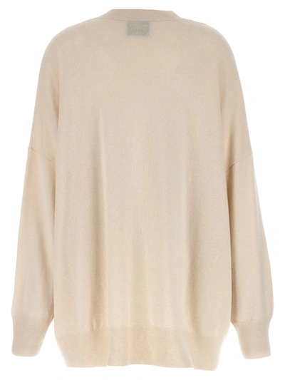 Nude White Oversize Sweater In White
