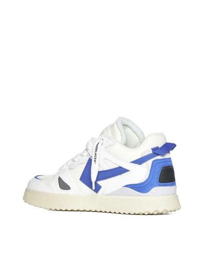 Shop Off-white Off White Sneakers In White Blue Fluo