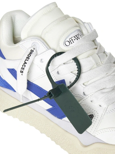 Shop Off-white Off White Sneakers In White Blue Fluo