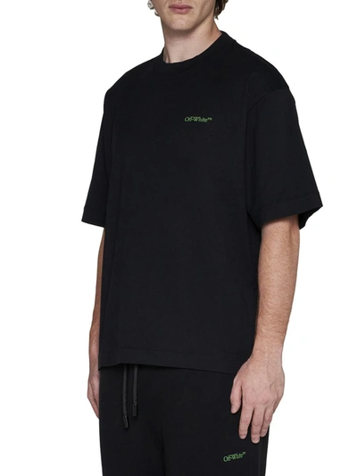 Shop Off-white Off White T-shirts And Polos In Black Green