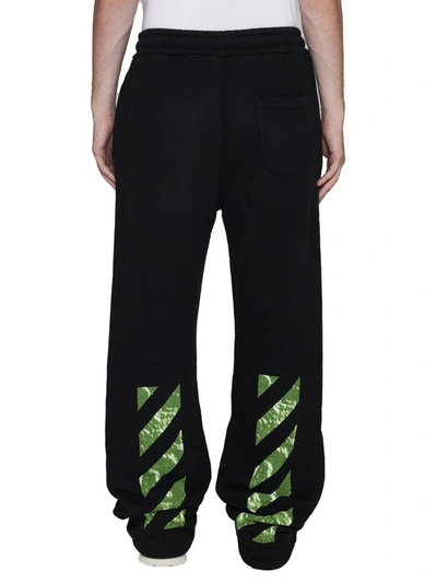 Shop Off-white Off White Trousers In Black Green