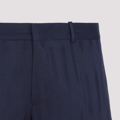Shop Off-white Shibori Jacquard Slim Pant Pants In Blue