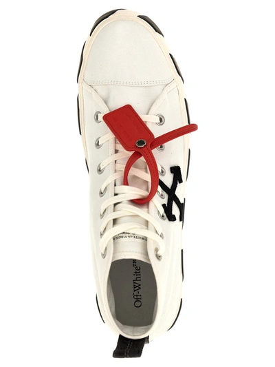 Shop Off-white 'mid Top Vulcanized' Sneakers In White/black