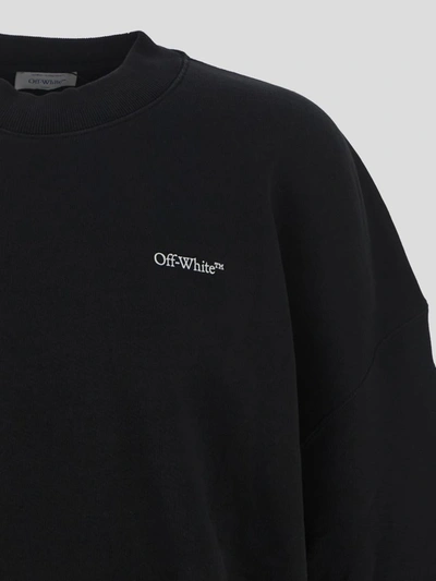 Shop Off-white Crew Neck Sweatshirt With Print In Black