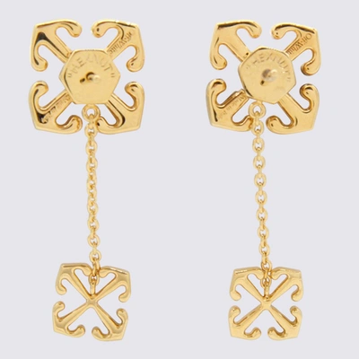 Shop Off-white Gold Brass Arrow Earrings In Golden