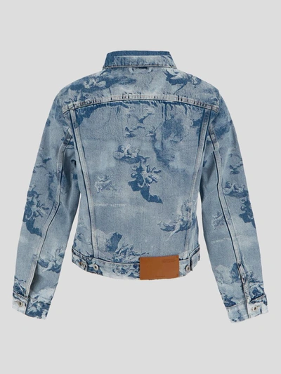 Shop Off-white Jackets In Clear Blue