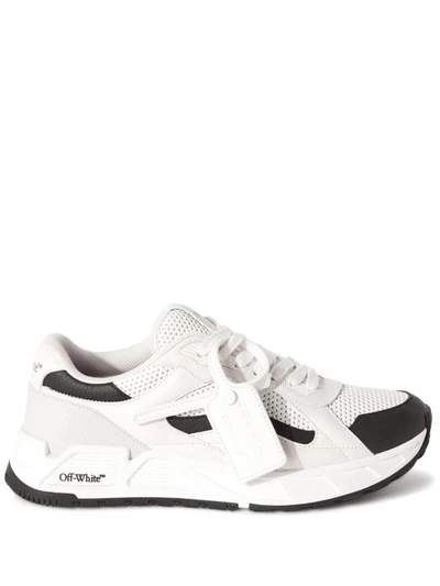Shop Off-white Kick Off Lace-up Sneakers In White Black