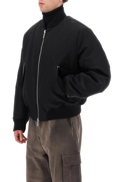 Shop Off-white Nylon-canvas Bomber Jacket In Black