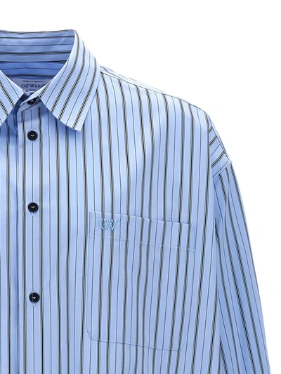 Shop Off-white Striped Shirt In Blue