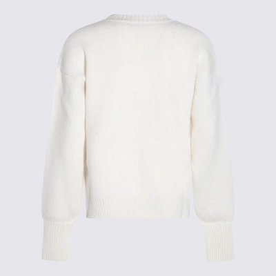 Shop Off-white White Wool Boiled Logo Sweater
