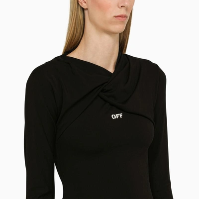 Shop Off-white ™ Draped Dress In Black