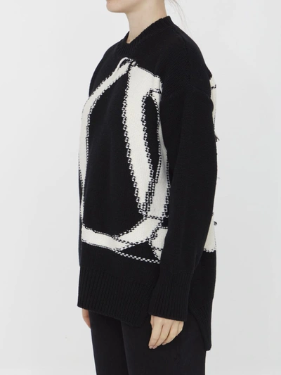 Shop Off-white Ow Logo Sweater In Black