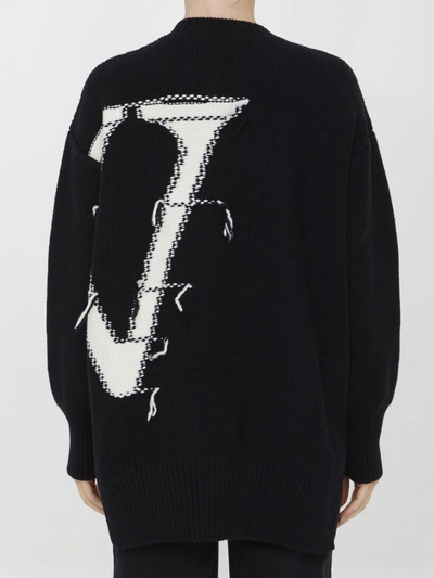 Shop Off-white Ow Logo Sweater In Black