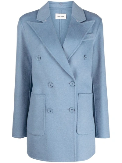 P.a.r.o.s.h. Double-breasted Wool Blazer In Azzurro Polvere | ModeSens
