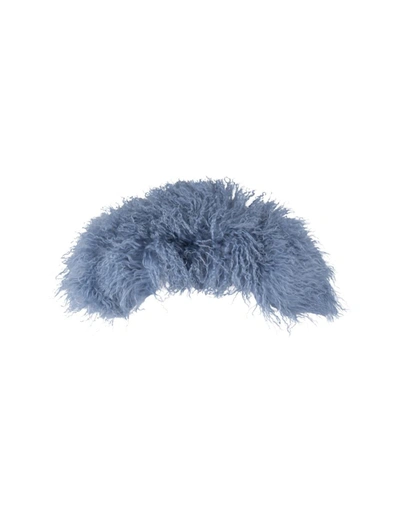 Shop P.a.r.o.s.h . Light Shearling Collar In Blue