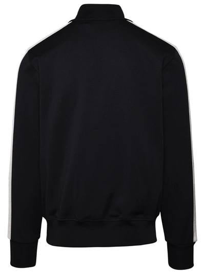 Shop Palm Angels Pa Monogram Sweatshirt In Black Polyester