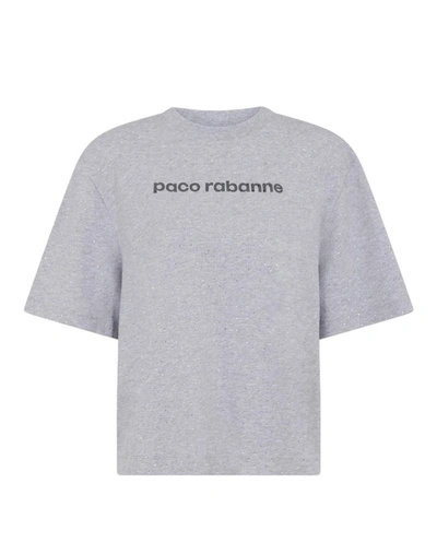 Shop Rabanne Short Sleeve T-shirt In Grey