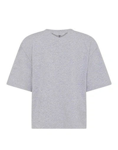 Shop Rabanne Short Sleeve T-shirt In Grey